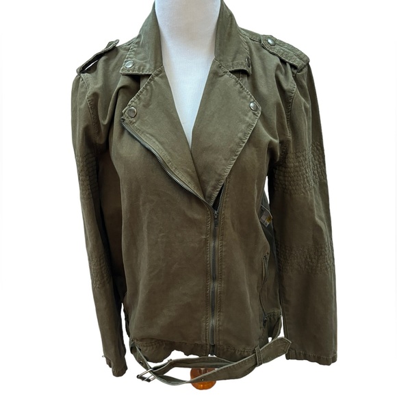 AP Blue by Aphrodite Jeans Women’s‎ Green Military Jacket Size Medium - Picture 1 of 10